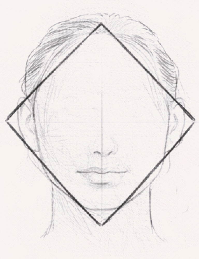 Diamond face shape illustration