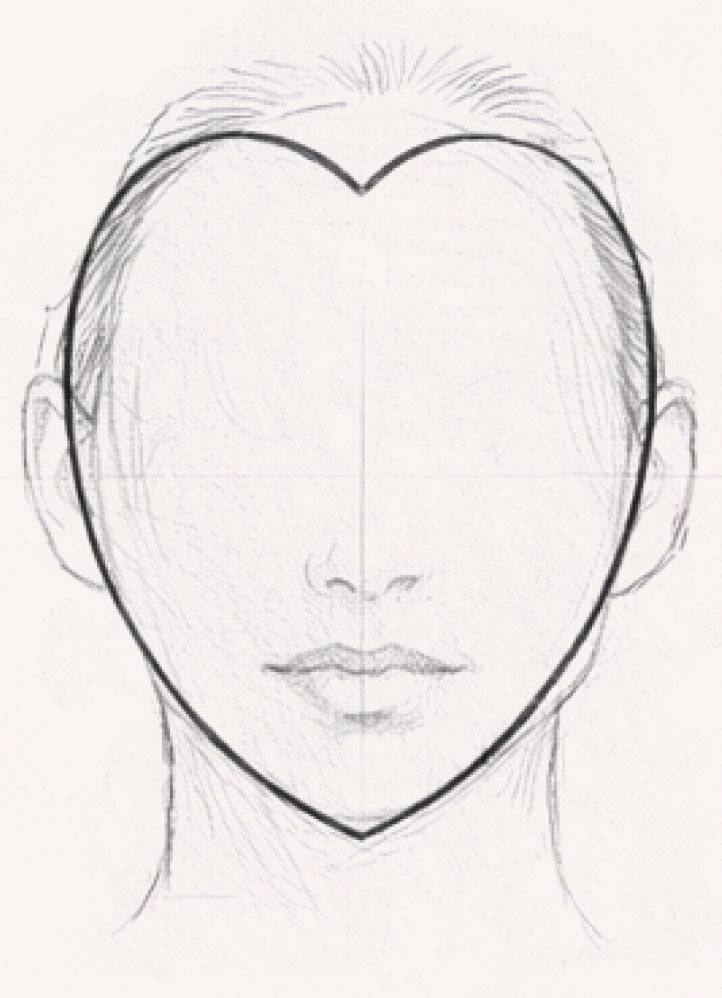 Heart face shape illustration