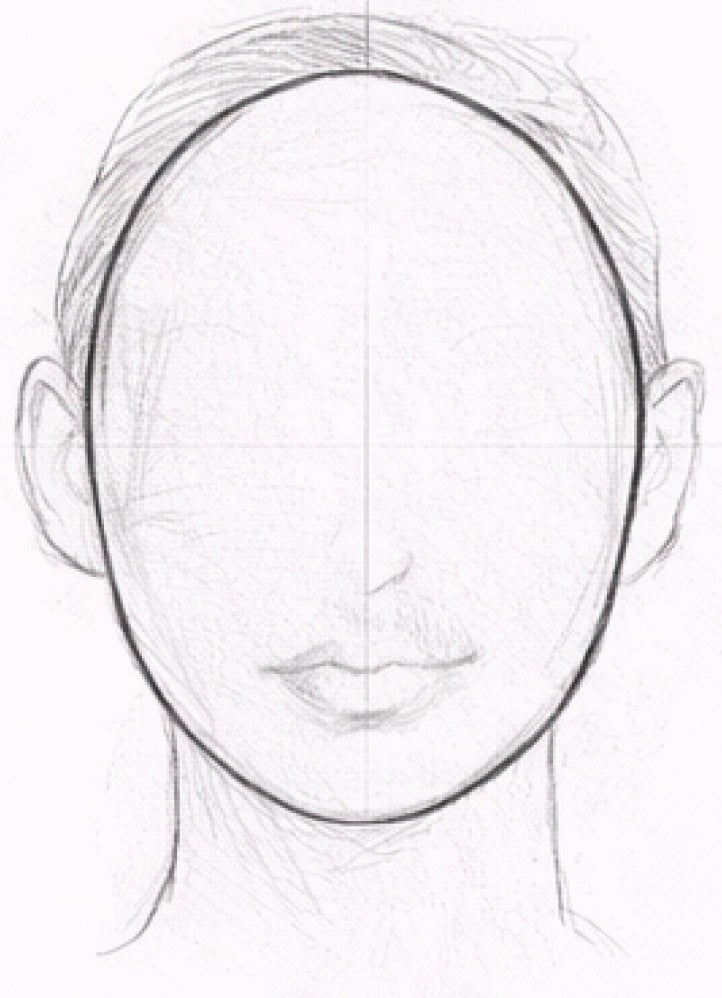 Oval face shape illustration