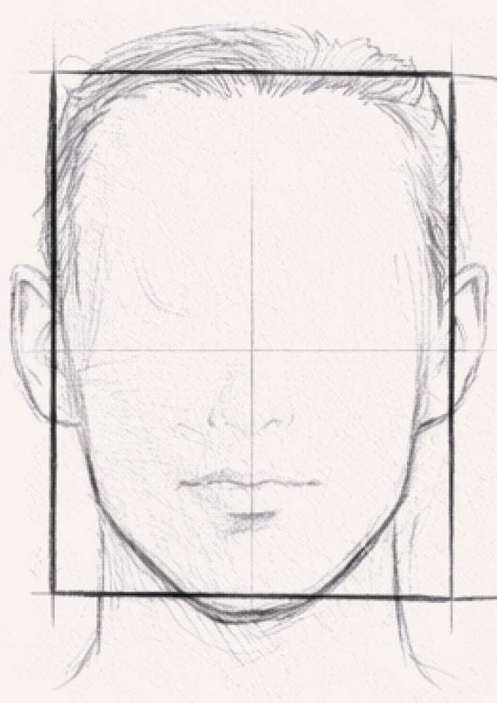 Rectangle face shape illustration